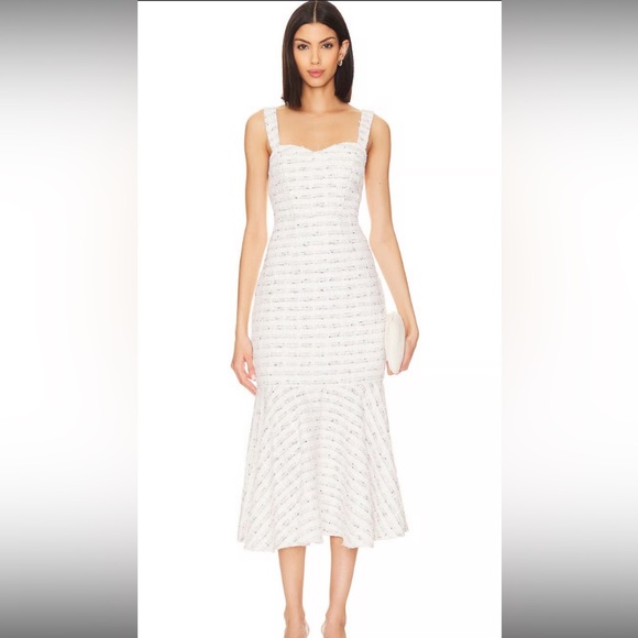 MISA Los Angeles Elegant White Sleeveless Dress - Picture 1 of 6